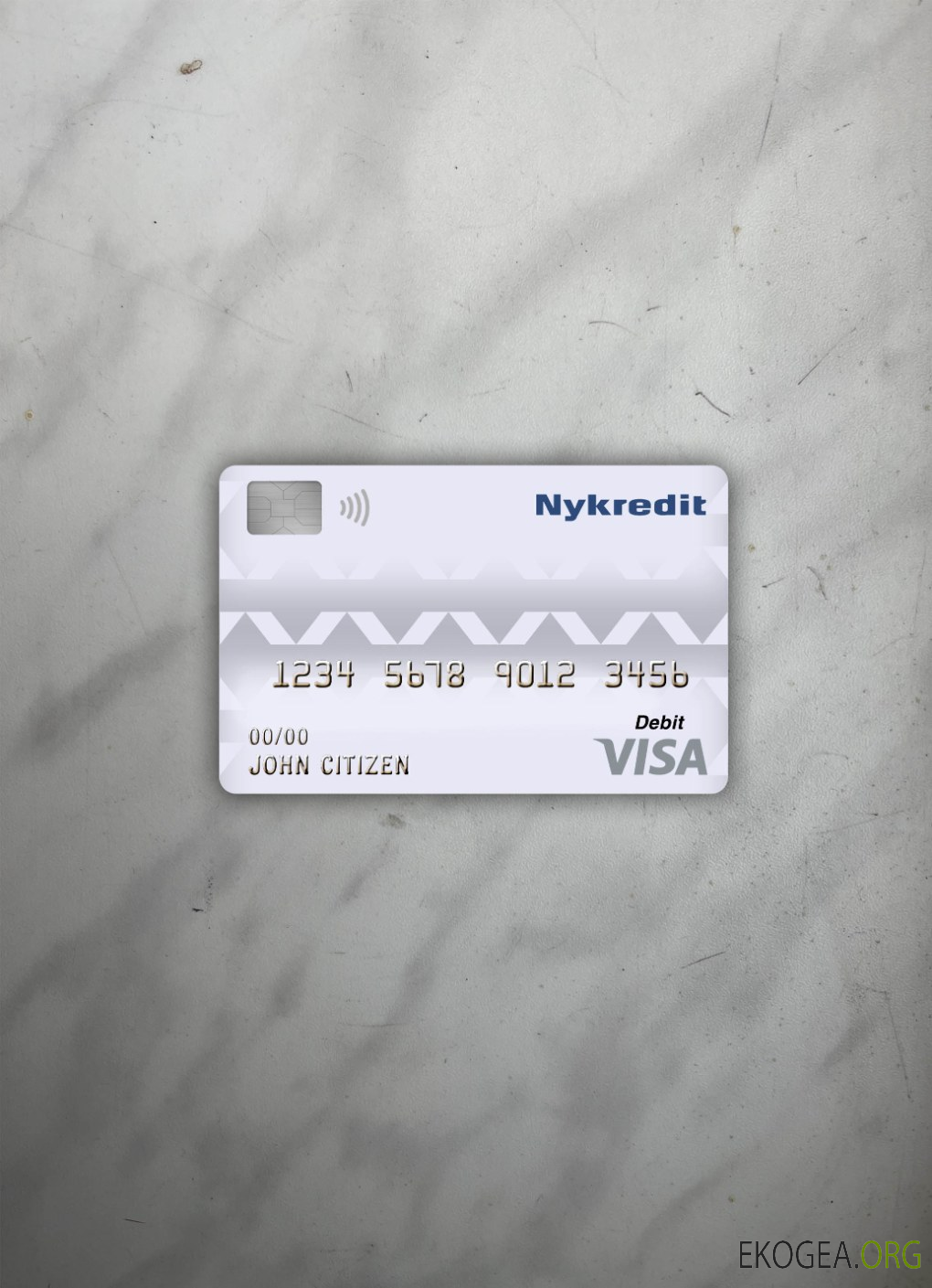 Danemark Nykredit bank visa carte de débit photolook ,